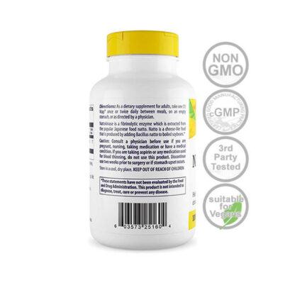 Nattokinase 2000fu's 100mg-180ct NON-GMO - Image 2