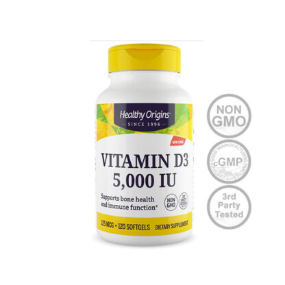 Vitamin D3 125mcg-120ct-5000iu NON-GMO