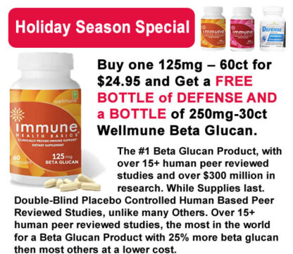 NEW YEAR SPECIAL $118 VALUE FOR $24.95 ON WELLMUNE PRODUCTS